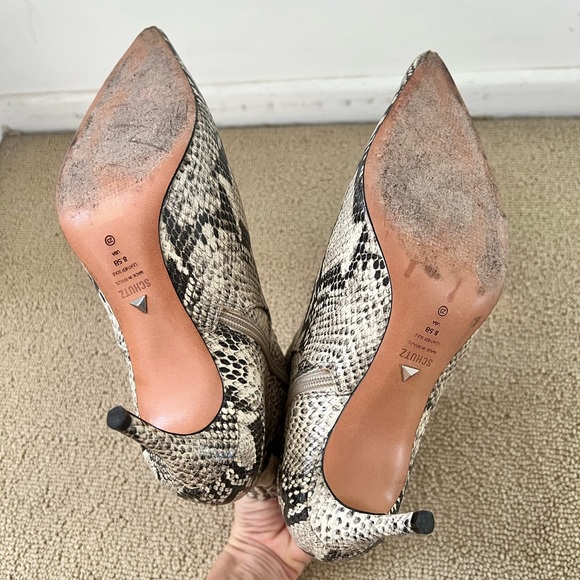 Schutz Snake Print Booties - Picture 3 of 4